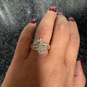 14k natural diamond ring